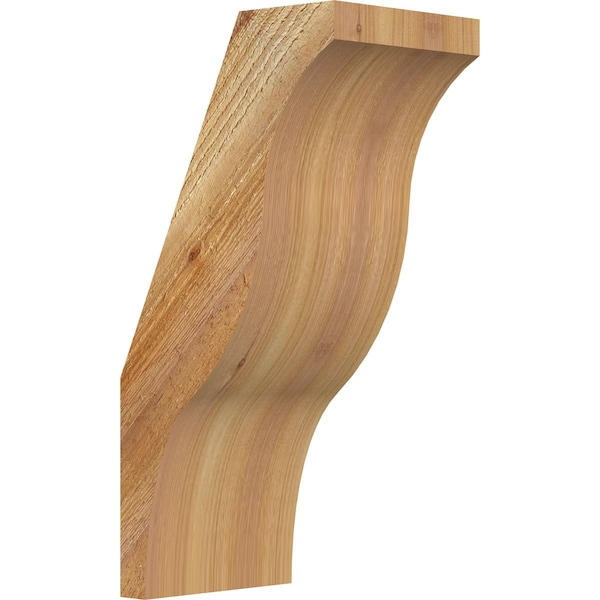 Ekena Millwork 6"W x 8"D x 16"H Funston Rough Sawn Knee Brace, Western Red Cedar BRC06X08X16FST00RWR - main